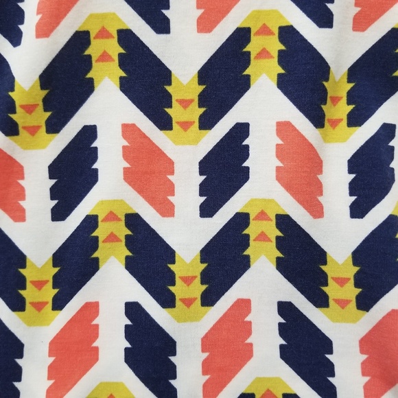 Lularoe Irma NWOT High-Low Tunic Pink/Blue/Gold - Picture 5 of 8